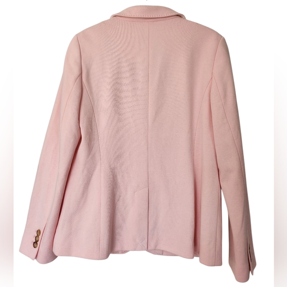 TALBOTS Aberdeen Knit Blazer - Piqué Knit, blush pink, size 8 - Picture 5 of 8